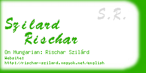szilard rischar business card